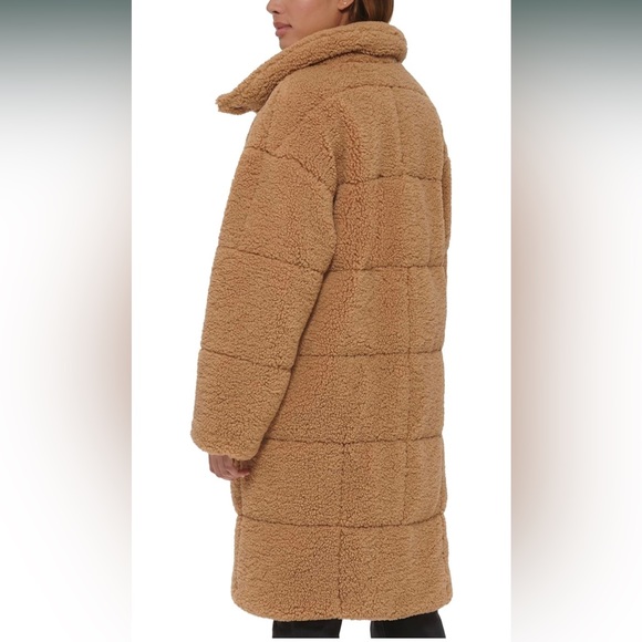 Levi’s Longline Long Sherpa Teddy Oversized Coat - Picture 2 of 9